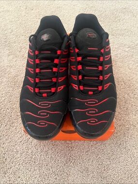 Nike Black Sneakers with Red Accents